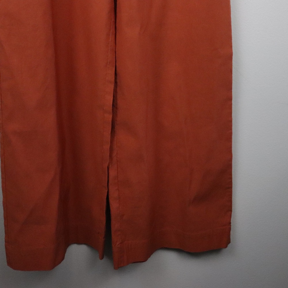 Anthropologie Maeve The Portside Jumpsuit 12 Tall Orange Collette Wide Leg - Picture 6 of 11